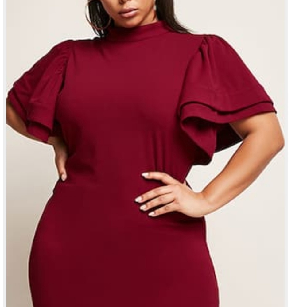 Mock Neck Bodycon Dress